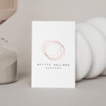 Minimale Designer Scribble Logo in Roos Gold