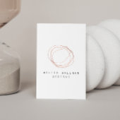 Minimale Designer Scribble Logo in Roos Gold Visitekaartje