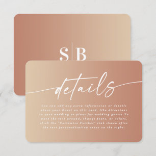 Minimale details over castratie en geel ombre Fade Informatiekaartje