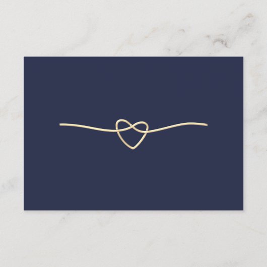 Minimale details over de marineblauwe bruiloft informatiekaartje (Achterkant)