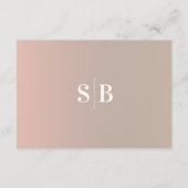 Minimale details over het huwelijk in Blush en Bei Informatiekaartje (Achterkant)