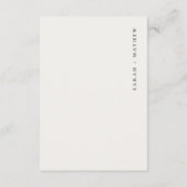 Minimale details over het huwelijk in zwart-wit en informatiekaartje (Achterkant)