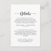 Minimale details over het huwelijk informatiekaartje (Voorkant)