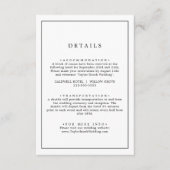 Minimale details over het Typografie-huwelijk Informatiekaartje (Voorkant)