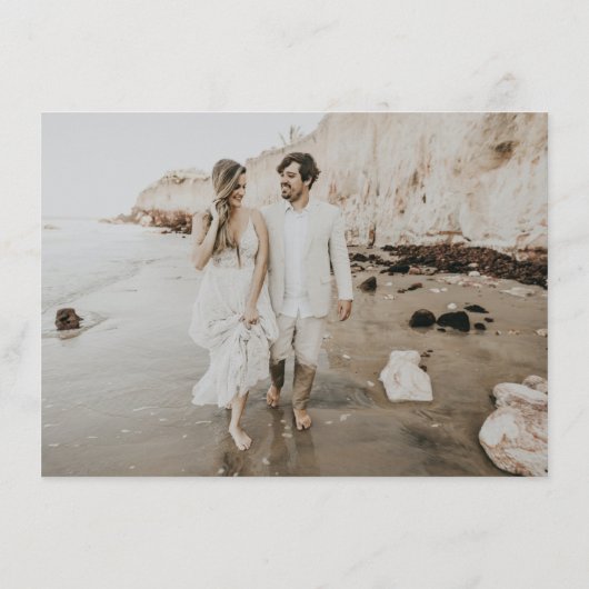 Minimale details QR-code voor bruiloft foto's Informatiekaartje (Achterkant)