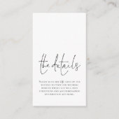 Minimale details van het Elegant Script QR Code We Informatiekaartje (Voorkant)