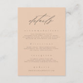 Minimale details voor kleine peach Fine Art Floral Informatiekaartje (Voorkant)