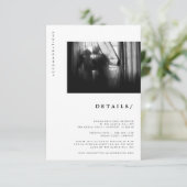 Minimale details voor moderne Typografie-fotobruil Informatiekaartje (Staand voorkant)