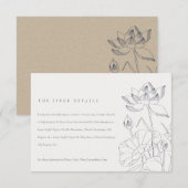 Minimale details waterleloze zakzakjes bruiloft informatiekaartje (Voorkant / Achterkant)