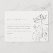 Minimale details waterleloze zakzakjes bruiloft informatiekaartje (Voorkant)