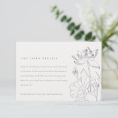 Minimale details waterleloze zakzakjes bruiloft informatiekaartje (Staand voorkant)