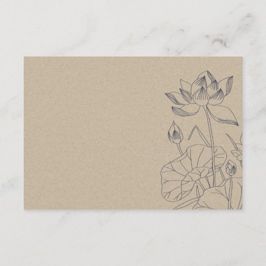 Minimale details waterleloze zakzakjes bruiloft informatiekaartje (Achterkant)