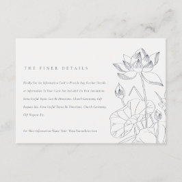 Minimale details waterleloze zakzakjes bruiloft informatiekaartje