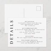 Minimale details zwart-wit invoegen briefkaart (Voorkant / Achterkant)