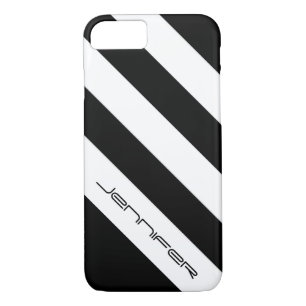 Minimale diagonale streep voor zwart-wit, naam Case-Mate iPhone case
