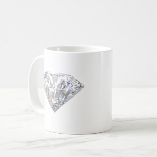 Minimale diamantsprankeling esthetisch koffiemok (Voorkant links)