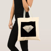 Minimale diamantsprankeling esthetisch tote bag (Voorkant (product))