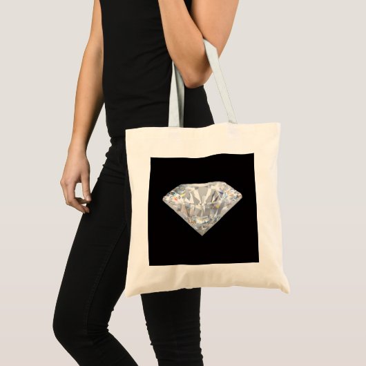 Minimale diamantsprankeling esthetisch tote bag (Voorkant (product))