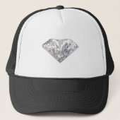 Minimale diamantsprankeling esthetisch trucker pet (Voorkant)