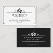 minimale dichtheid (zwart-wit) visitekaartje (Voorkant / Achterkant)