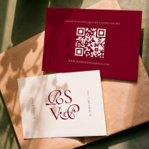 Minimale Diepe Bourgondiërode Script QR-code Trouw