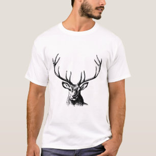 Minimale dieper-tekening T-shirt