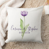 Minimale diepste Paarse eenzijdige tulpweddenschap Kussen (Deken)