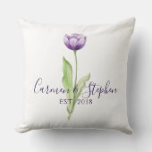 Minimale diepste Paarse eenzijdige tulpweddenschap Kussen (Voorkant)