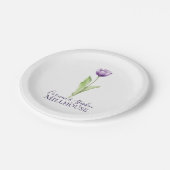 Minimale diepste Paarse eenzijdige tulpweddenschap Papieren Bordje (Gekanteld)