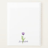 Minimale diepste Paarse eenzijdige tulpweddenschap Planner (Achterkant)