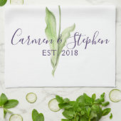 Minimale diepste Paarse eenzijdige tulpweddenschap Theedoek (Gevouwen)