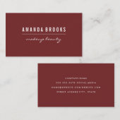 Minimale diepte rood visitekaartje (Voorkant / Achterkant)