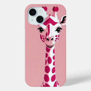 Minimale dierlijke kunst telefoonhoesje iPhone 15 case