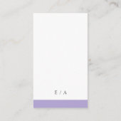 Minimale digitale lavender moderne QR-code bruilof Informatiekaartje (Achterkant)