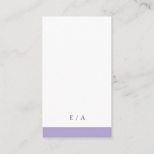 Minimale digitale lavender moderne QR-code bruilof Informatiekaartje (Achterkant)