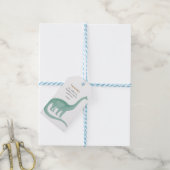 Minimale Dinosaur Birthday Party Dank u Cadeaulabel (Met Touw)