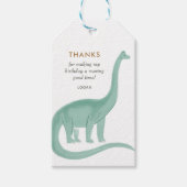 Minimale Dinosaur Birthday Party Dank u Cadeaulabel (Voorkant)