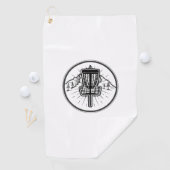 Minimale Discgolf Print Dischanddoek Golfhanddoek (Insitu)