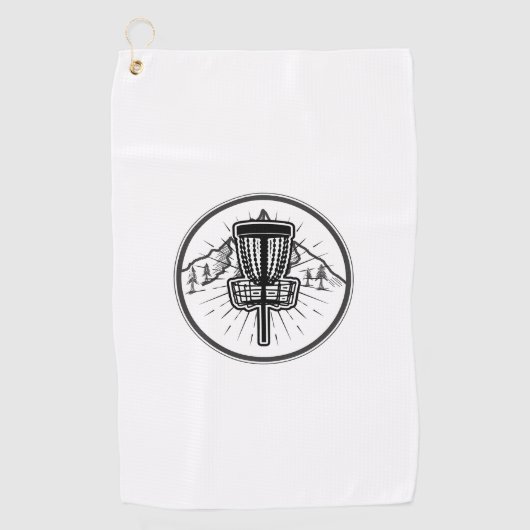 Minimale Discgolf Print Dischanddoek Golfhanddoek (Voorkant)