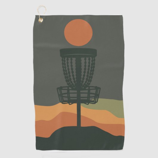 Minimale Discgolfmand Disc Handdoek (Voorkant)