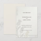 Minimale Distel Save the Date Kaart (Voorkant / Achterkant)