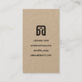 Minimale DJ-hoofdtelefoon logo Visitekaartje (Achterkant)