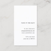 Minimale donkerblauwe kap voor metalen schaar visitekaartje (Achterkant)