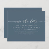 Minimale donkerblauwe tekenweduwnaar voor budget b (Voorkant / Achterkant)