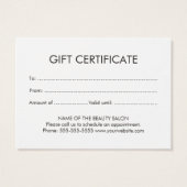 Minimale donkerbruine bruine waskaasschaar visitekaartjes (Achterkant)