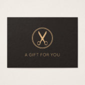 Minimale donkerbruine bruine waskaasschaar visitekaartjes (Voorkant)