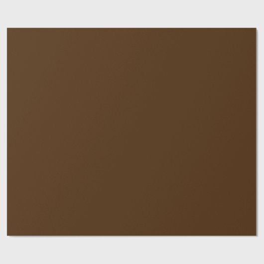 Minimale donkerbruine, stevige kleurenkerst cadeaupapier (Vlak)