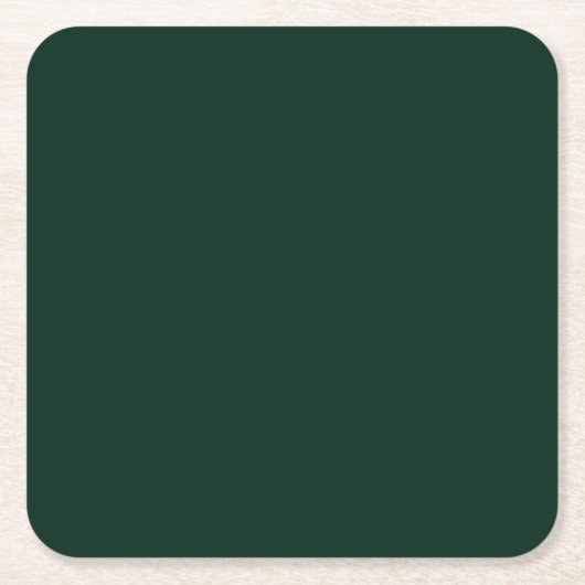 Minimale, donkerdengroene vaste elegant kartonnen onderzetters (Voorkant)
