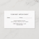 Minimale donkere Faux Gold Hair Stylist-benoeming Afsprakenkaartje (Achterkant)