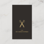 Minimale donkere Faux Gold Hair Stylist-benoeming Afsprakenkaartje (Voorkant)